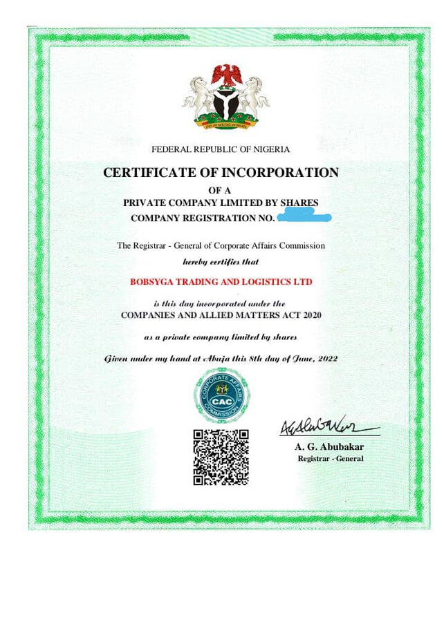 BOBYSGA TRADING AND LOGISTICS LTD